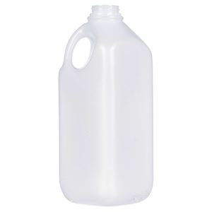 0.5 Gallon Natural HDPE Handleware Jug 38-400 Neck Finish-Front View