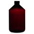 16 oz Amber PET Bottle 28-410 Neck Finish-Front View