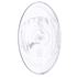 16 oz Clear PET Cosmo Oval Bottle 28-410 Neck Finish-Bottom View