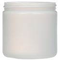 16 oz Natural HDPE Straight Sided Jar 89-400 Neck Finish-front View