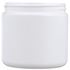 16 oz White HDPE Straight Sided Jar 89-400 Neck Finish-Front View