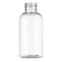2 oz Clear PET Boston Round Bottle 20-410 Neck Finish-Front View