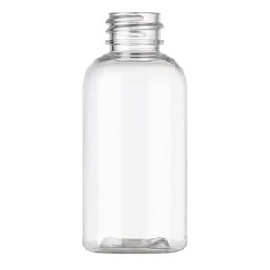 2 oz Clear PET Boston Round Bottle 20-410 Neck Finish-Front View