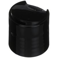 24-410 Black PP Smooth Wall Disc Top Cap