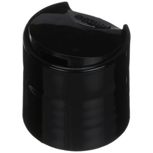 24-410 Black PP Smooth Wall Disc Top Cap