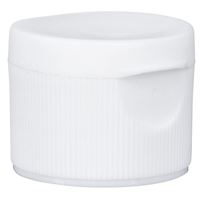 24-410 White PP Flip Top Cap, 0.125 Inch Orifice