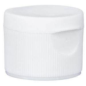 24-410 White PP Flip Top Cap, 0.125 Inch Orifice