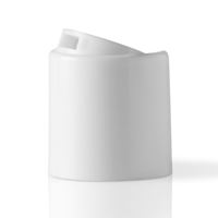24-410 White PP Smooth Wall Disc Top Cap