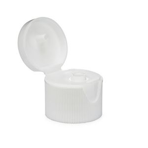 28-410 White PP Flip Top Cap, 0.250 Inch Orifice