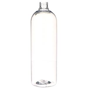 32 oz Clear PET Bullet Bottle 28-410 Neck Finish-Front View
