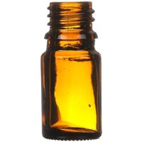 5 ml Amber Glass Dropper Bottle 18 mm Neck Finish-Front View