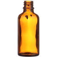 50 ml Amber Glass Dropper Bottle 18 mm Neck Finish-Front View