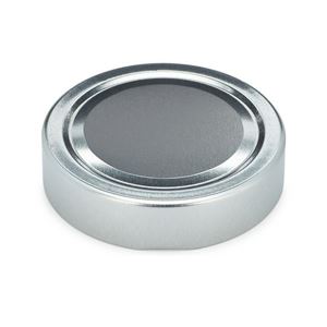 70 mm Silver Metal Lug Closure, Plastisol Liner