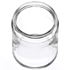 8 oz Clear Glass Straight Sided Jar 70 mm Lug Neck Finish-Side View