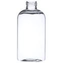 8 oz Clear PET Boston Round Bottle 24-410 Neck Finish-Front View