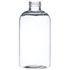 8 oz Clear PET Boston Round Bottle 24-410 Neck Finish-Front View