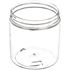 8 oz Clear PET Straight Sided Jar 70-400 Neck Finish-Side View