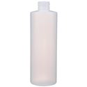 8 oz Natural HDPE Cylinder Round Bottle 24-410 Neck Finish