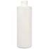 8 oz White HDPE Cylinder Round Bottle 24-410 Neck Finish-Top View
