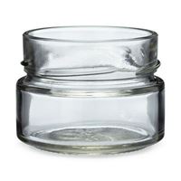5 oz Clear Glass Straight Sided Jar 70 mm Lug Neck Finish-Front View