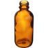 Picture of 2 oz Amber Glass Boston Round Bottle 20-400 Neck Finish, Round Base