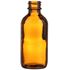 Picture of 2 oz Amber Glass Boston Round Bottle 20-400 Neck Finish, Round Base
