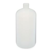 Picture of 32 oz Natural HDPE Boston Round Bottle 28-410 Neck Finish, Round Base