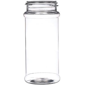 8.4 oz Clear PET Spice Jar 53-485 Neck Finish (Front View))