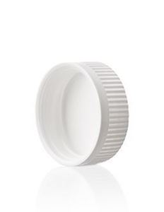 38-400 White PP Child Resistant Push and Turn Closure (Side View)