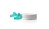 38-400 White PP Child Resistant Push and Turn Closure (Front View)