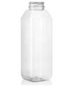 16 oz Clear PET Rectangle Bottle 38 mm Neck Finish (Front View)
