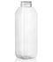 16 oz Clear PET Rectangle Bottle 38 mm Neck Finish (Front View)