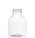 8 oz Clear PET Square Bottle 38 mm Neck Finish (Front View)