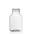 8 oz Clear PET Square Bottle 38 mm Neck Finish (Front View A)