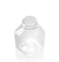 8 oz Clear PET Square Bottle 38 mm Neck Finish (Front View C)