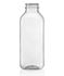 16 oz Clear PET Square Bottle 38 mm Neck Finish (Front View B)