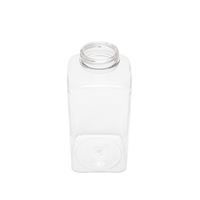 Picture of 12 oz Clear PET Square Bottle 38 mm Neck Finish, DBJ ,Square Base