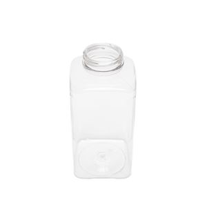 Picture of 12 oz Clear PET Square Bottle 38 mm Neck Finish, DBJ ,Square Base
