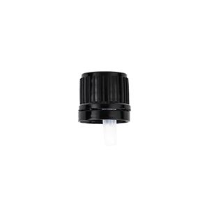 Picture of 18mm Black P/P Tamper Evident, GL18 Vertical Tip TE1BL0,9mm 0.03 gr